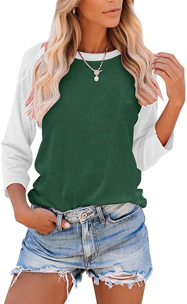 Bingerlily Green 3/4 Sleeve Tunic Top