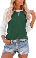Bingerlily Green 3/4 Sleeve Tunic Top