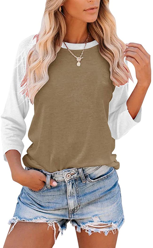 Bingerlily Brown 3/4 Sleeve Tunic Top