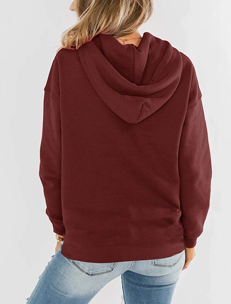Bingerlily Women's Wine Red Hoodie