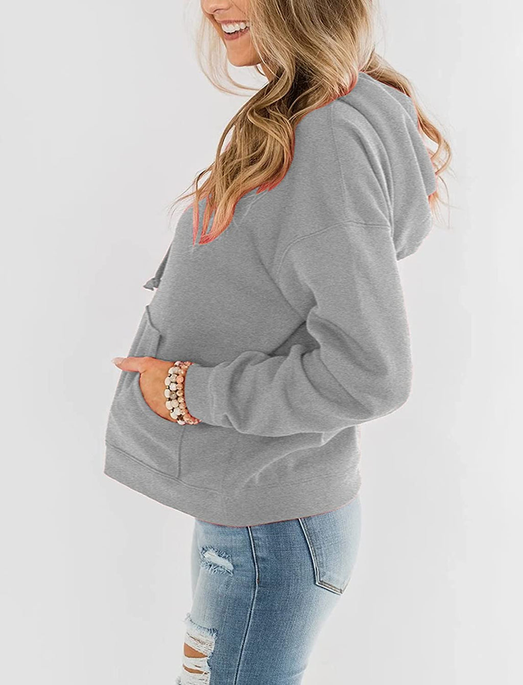 Bingerlily Women's Grey Hoodie