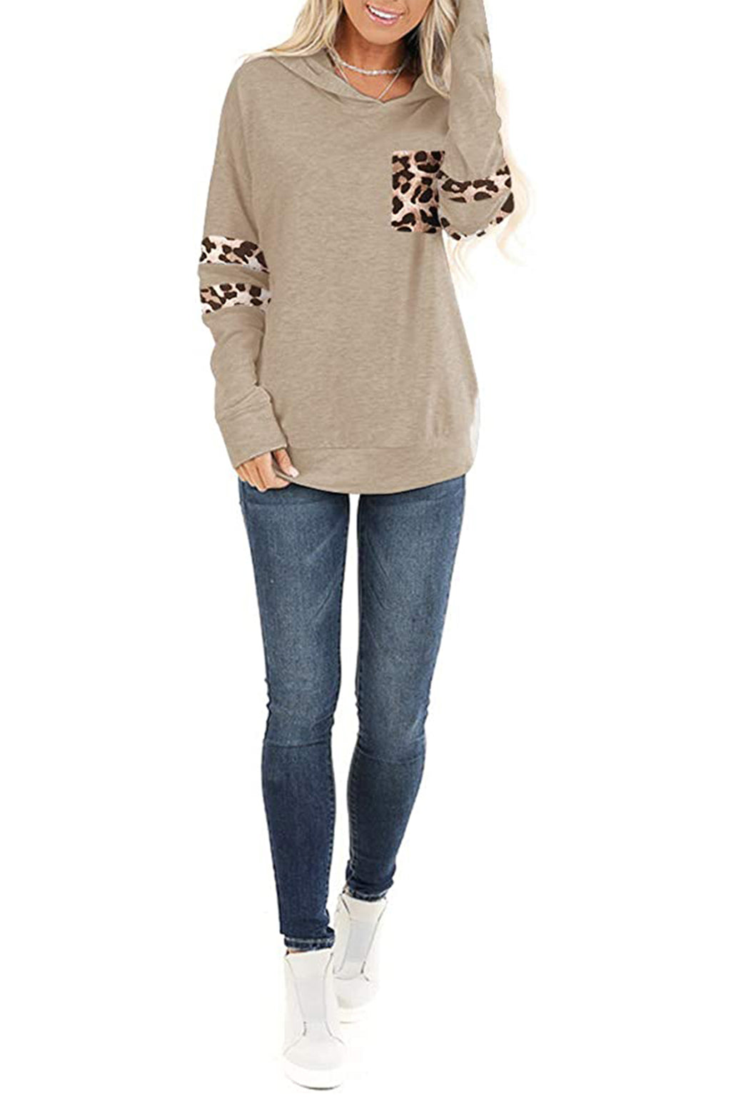 Bingerlily Women's Khaki Pullover Sweatshirt