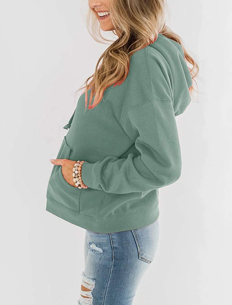 Bingerlily Women's Mint Green Hoodie