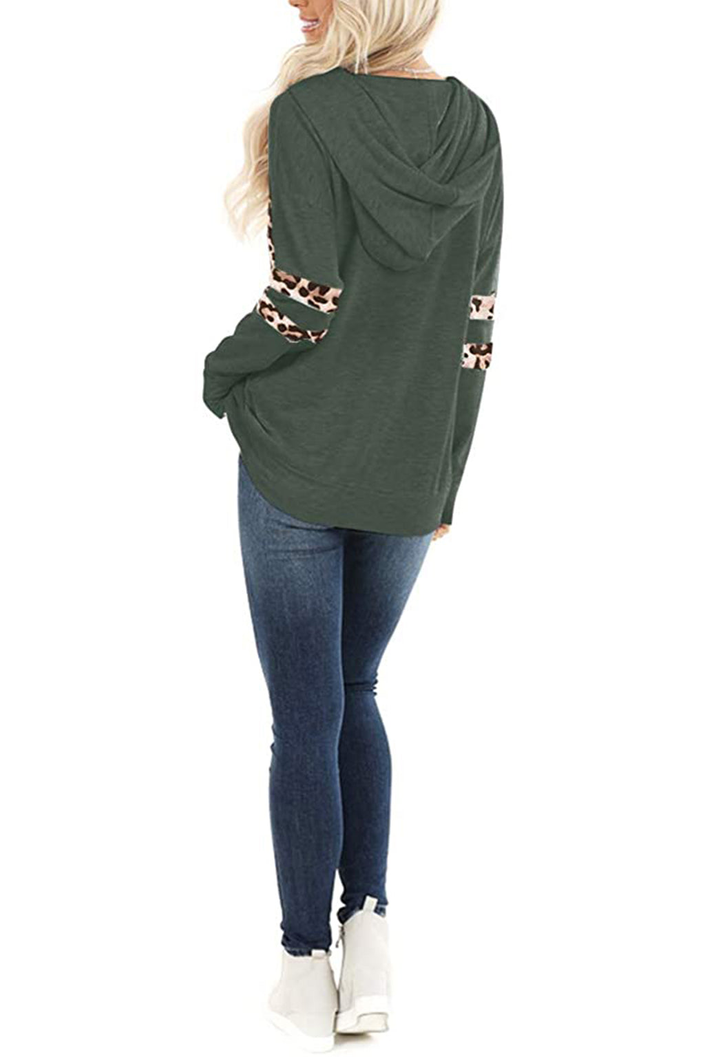 Bingerlily Women's Green Pullover Sweatshirt