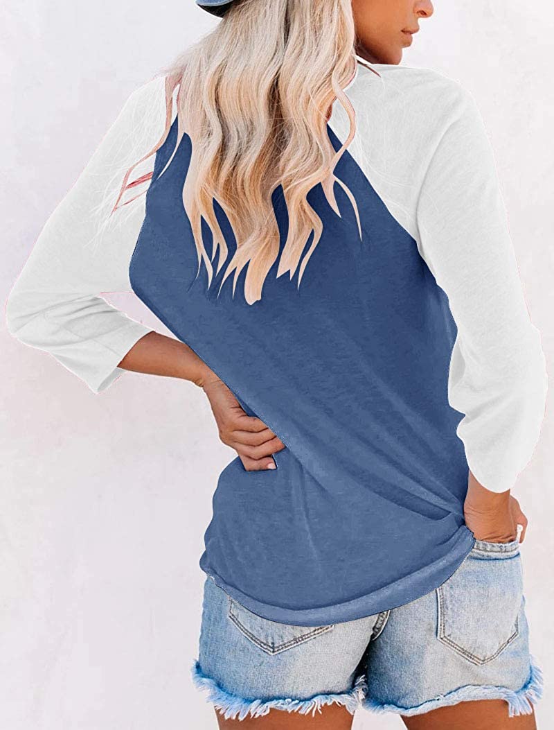 Bingerlily Navy 3/4 Sleeve Tunic Top