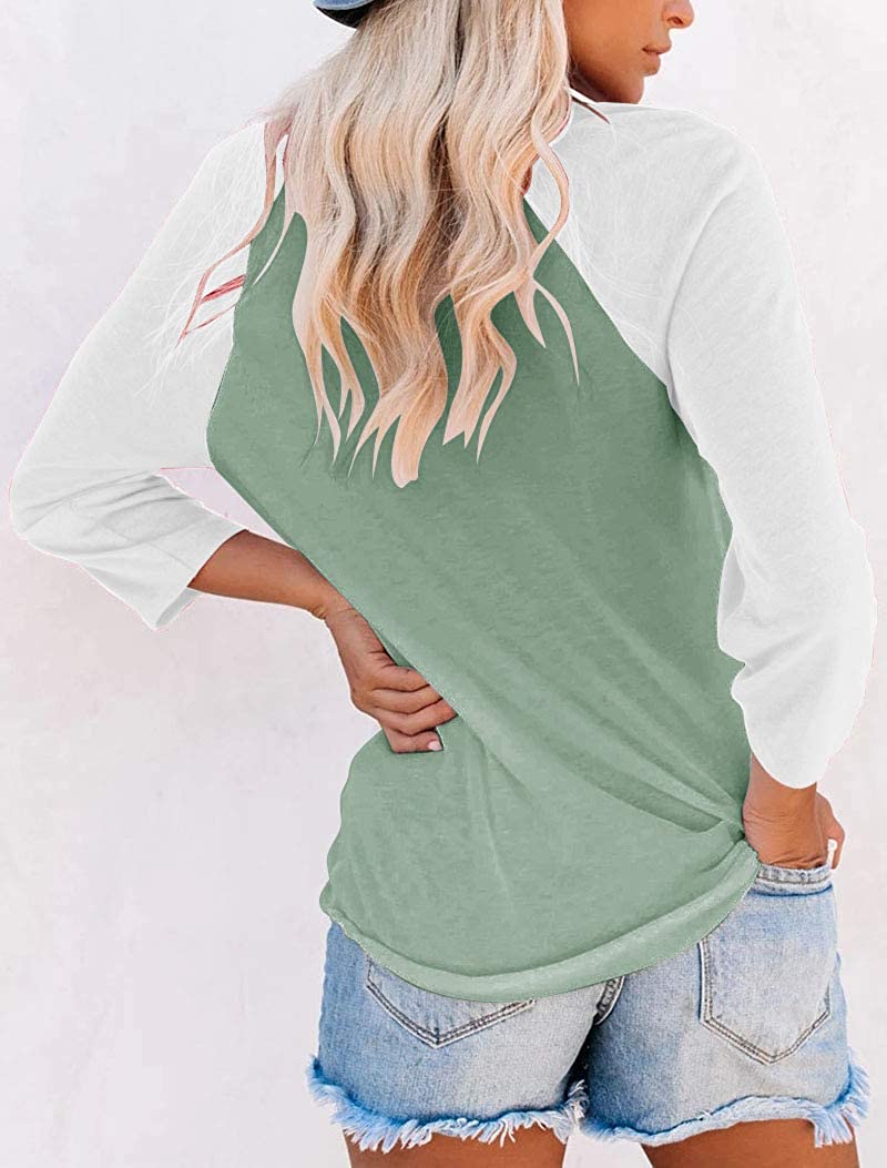 Bingerlily Mint 3/4 Sleeve Tunic Top