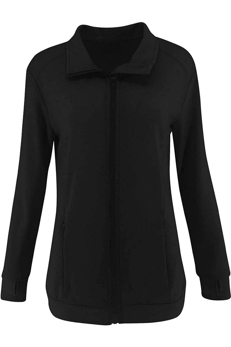 Bingerlily Women's Black Zip Athletic Jacket