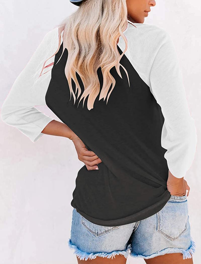 Bingerlily Black 3/4 Sleeve Tunic Top