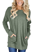Bingerlily Green Top Tunic with Pockets