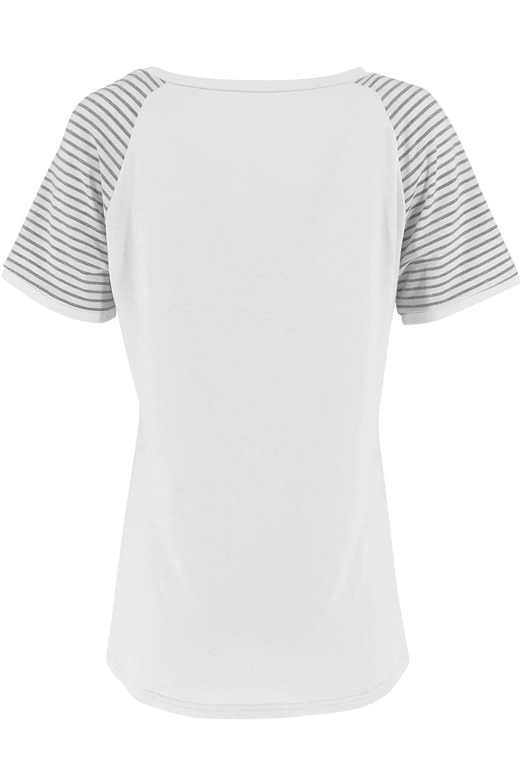 Bingerlily White Short Sleeve Stripe Tops