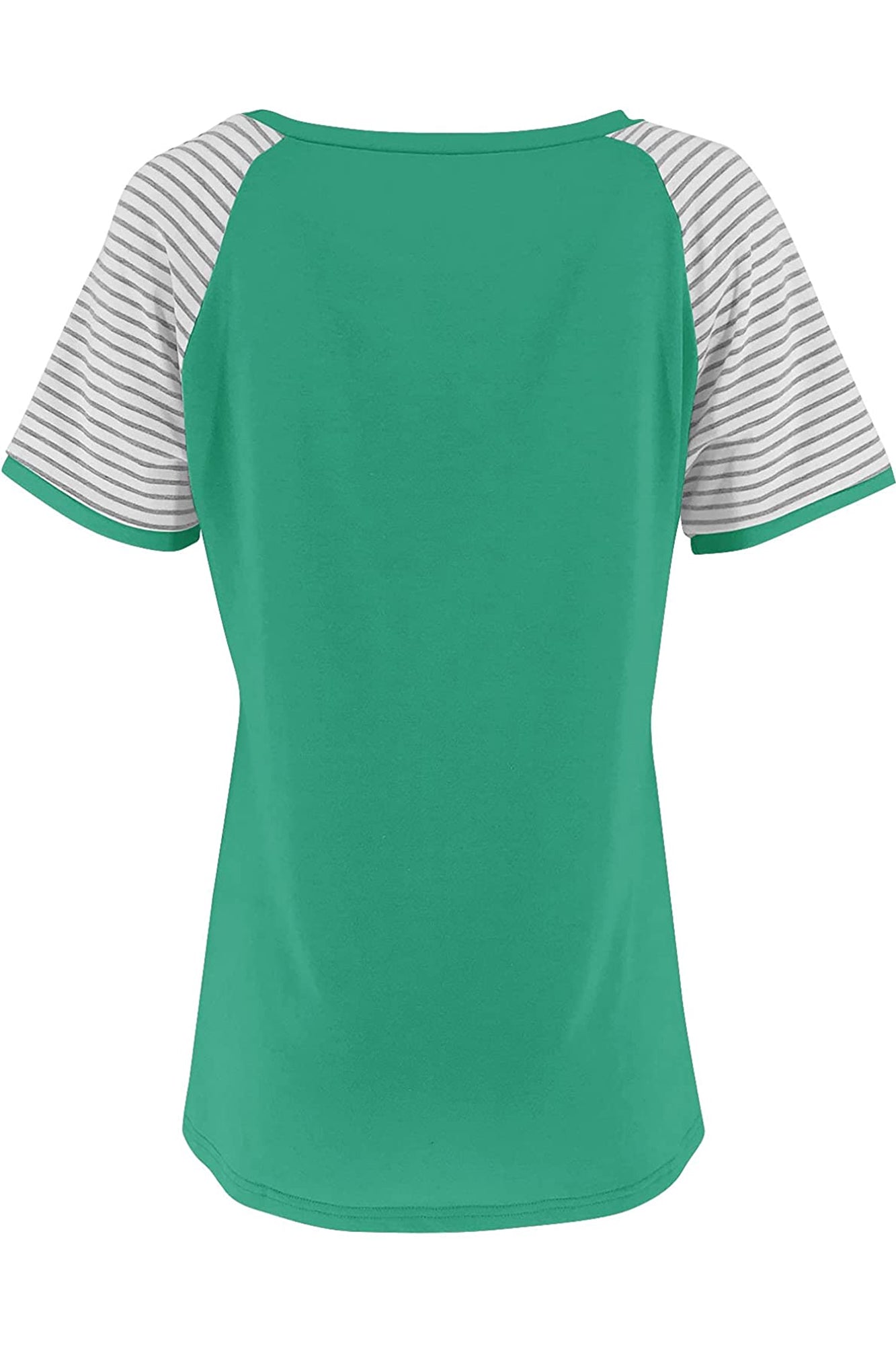 Bingerlily Green Short Sleeve Stripe Tops