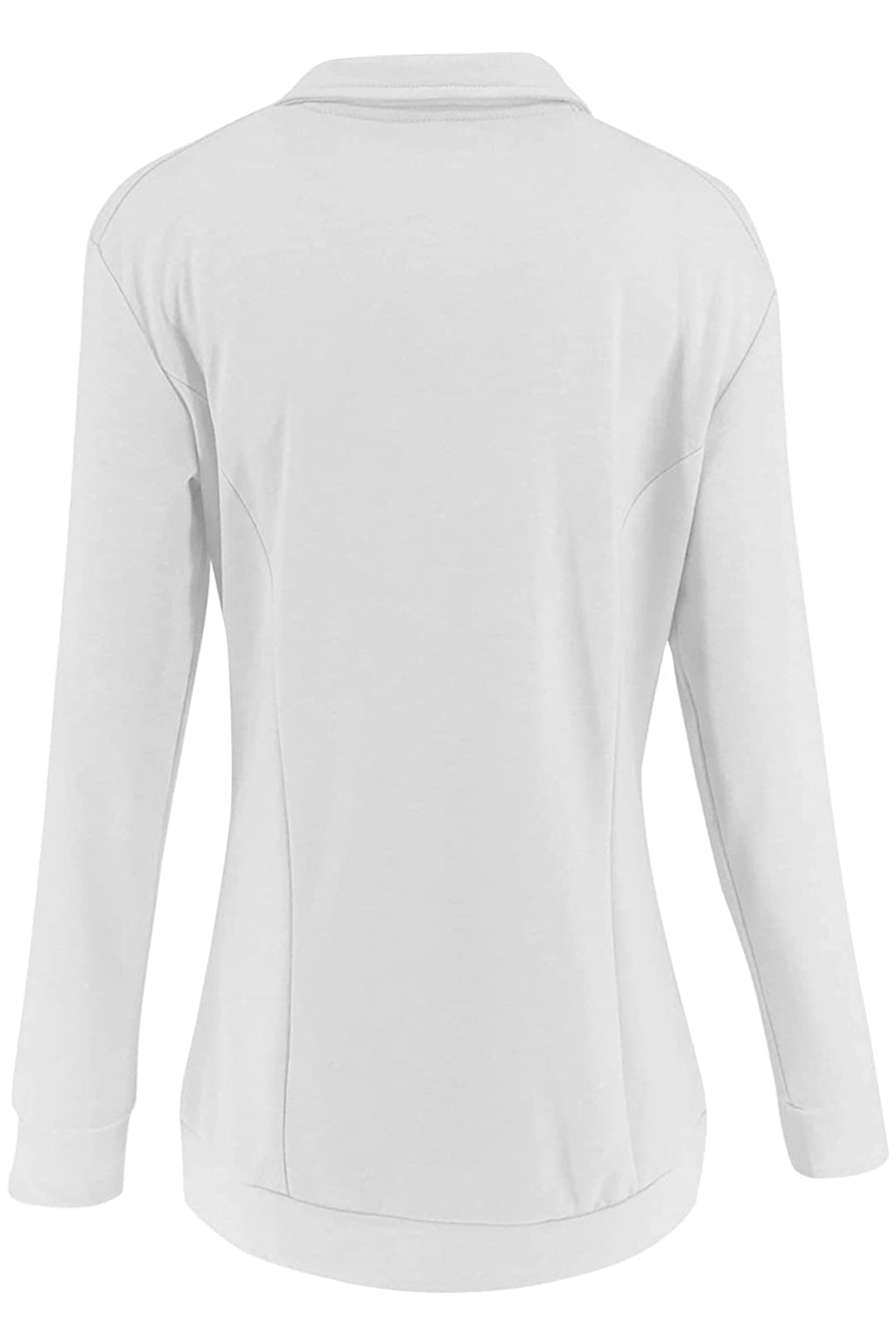 Bingerlily Women's White Zip Athletic Jacket