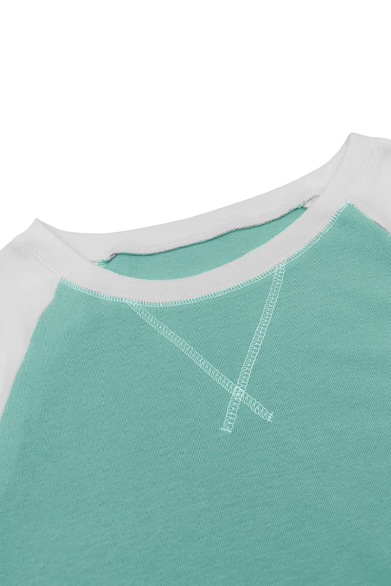 Bingerlily Women Green White Long Sleeve Tunic Top