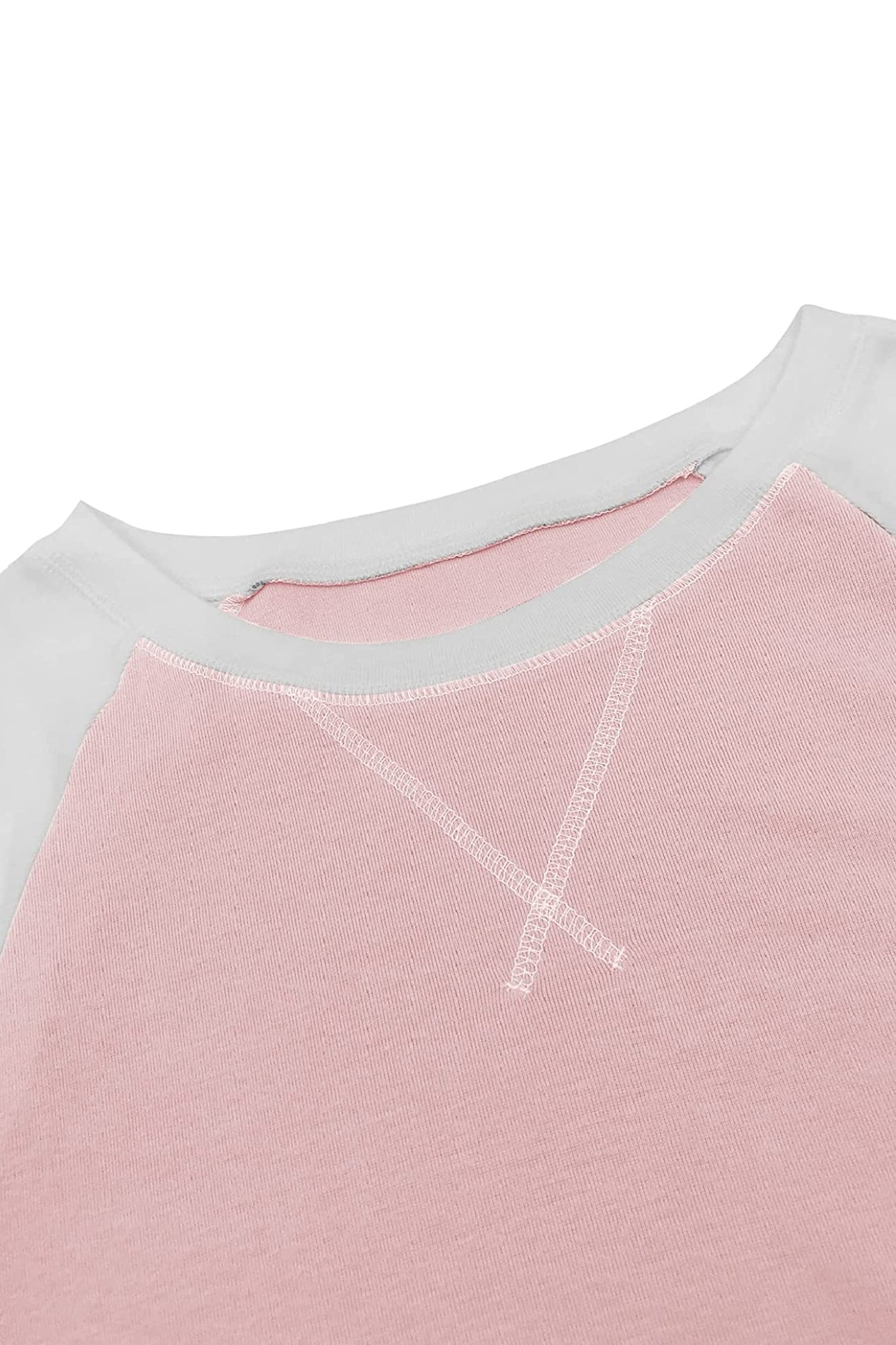 Bingerlily Women Pink White Long Sleeve Tunic Top