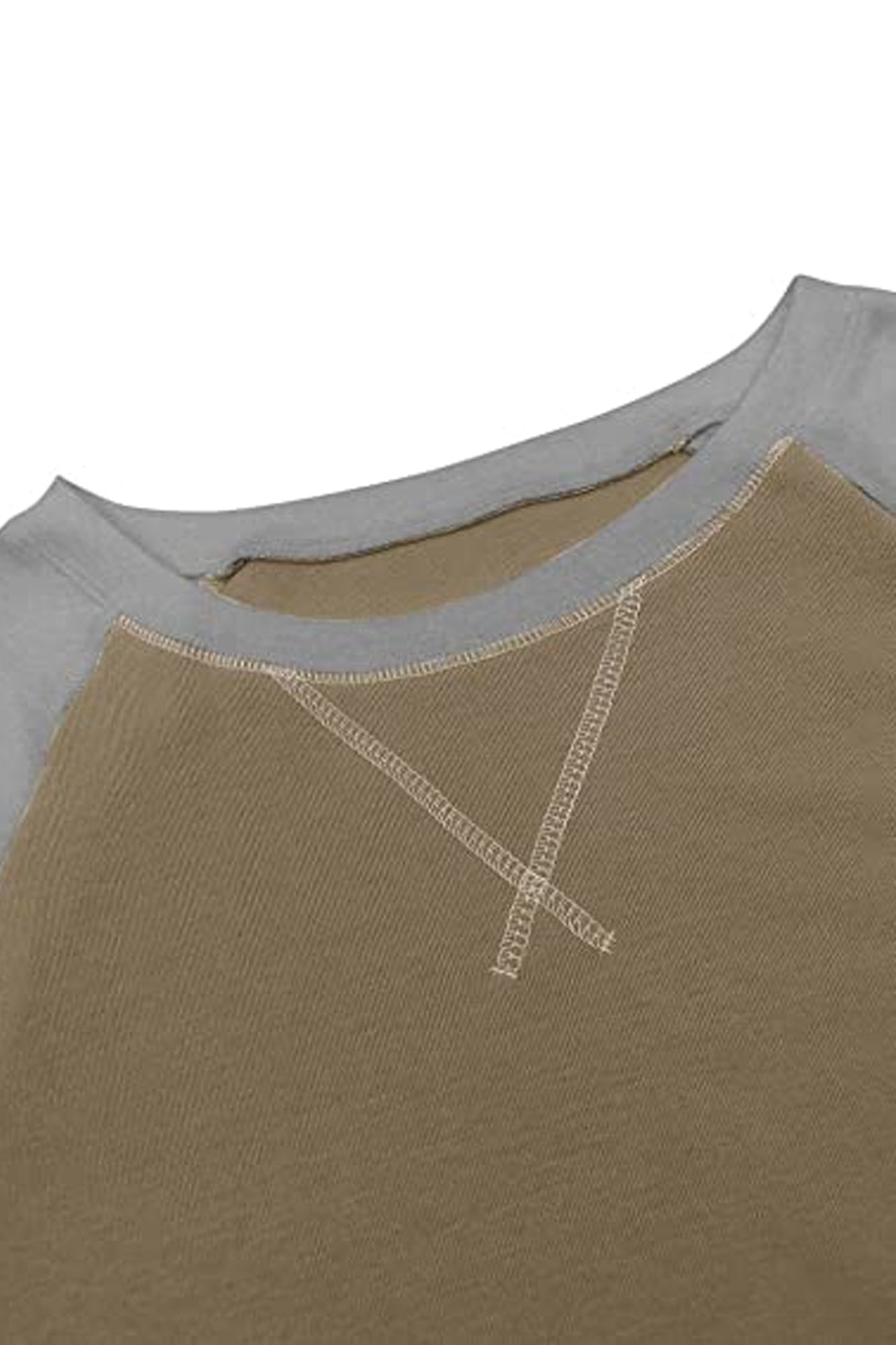 Bingerlily Women Brown Grey Long Sleeve Tunic Top