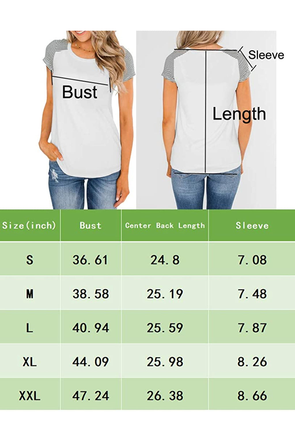 Bingerlily White Short Sleeve Stripe Tops