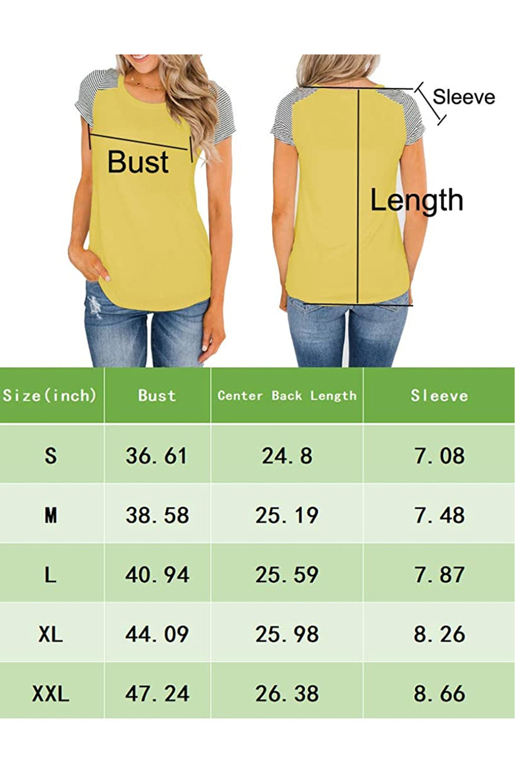 Bingerlily Yellow Short Sleeve Stripe Tops