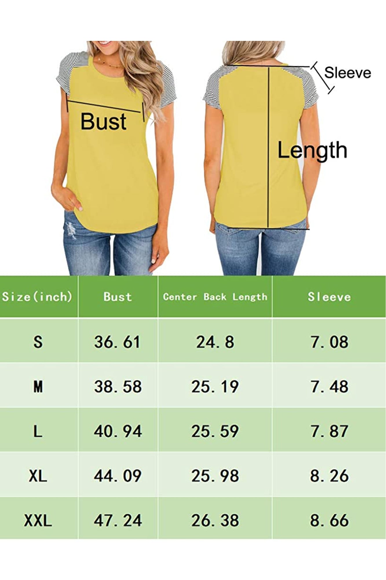 Bingerlily Yellow Short Sleeve Stripe Tops