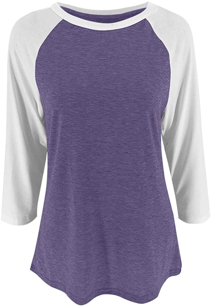 Bingerlily Purple 3/4 Sleeve Tunic Top