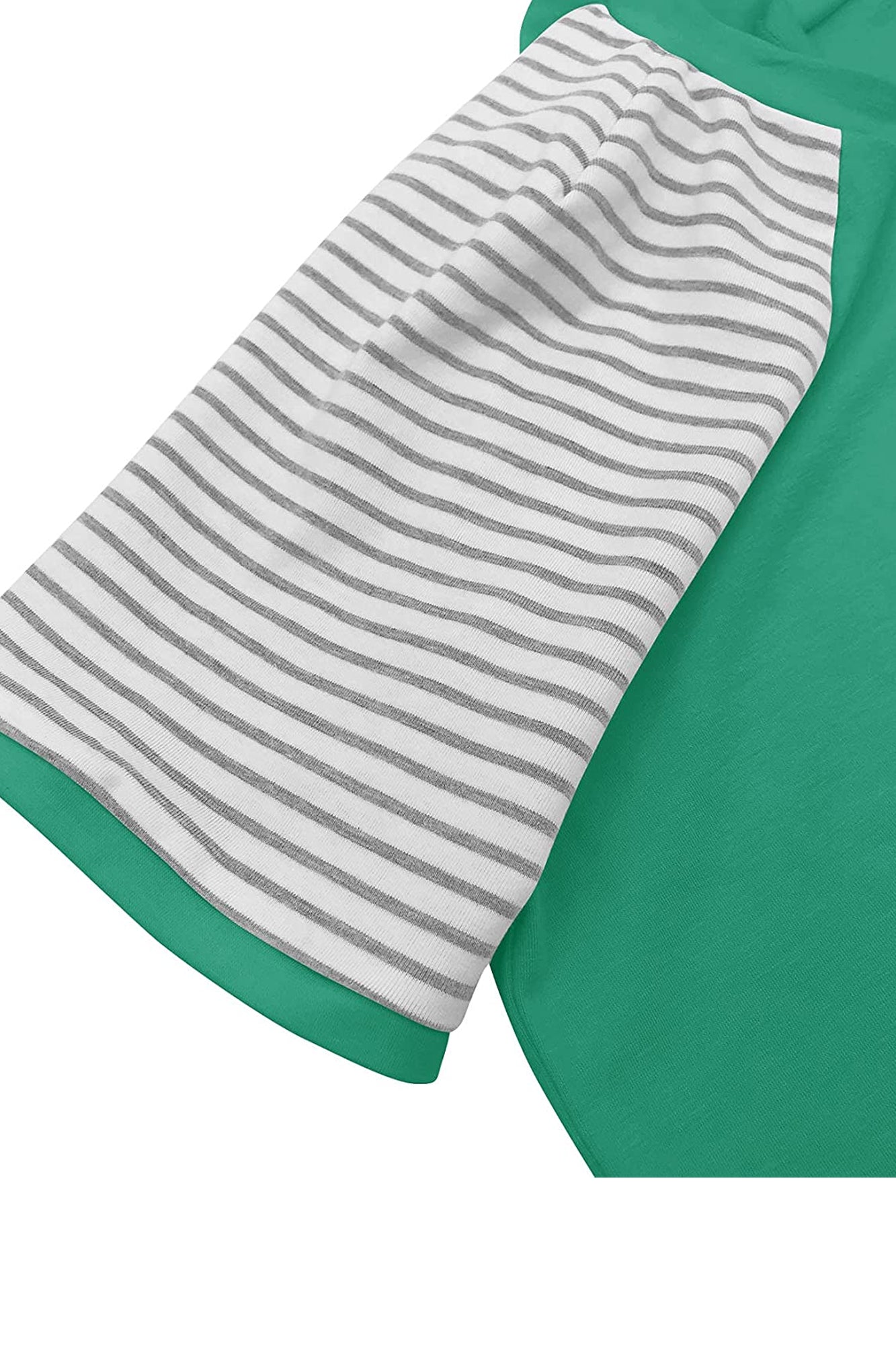 Bingerlily Green Short Sleeve Stripe Tops