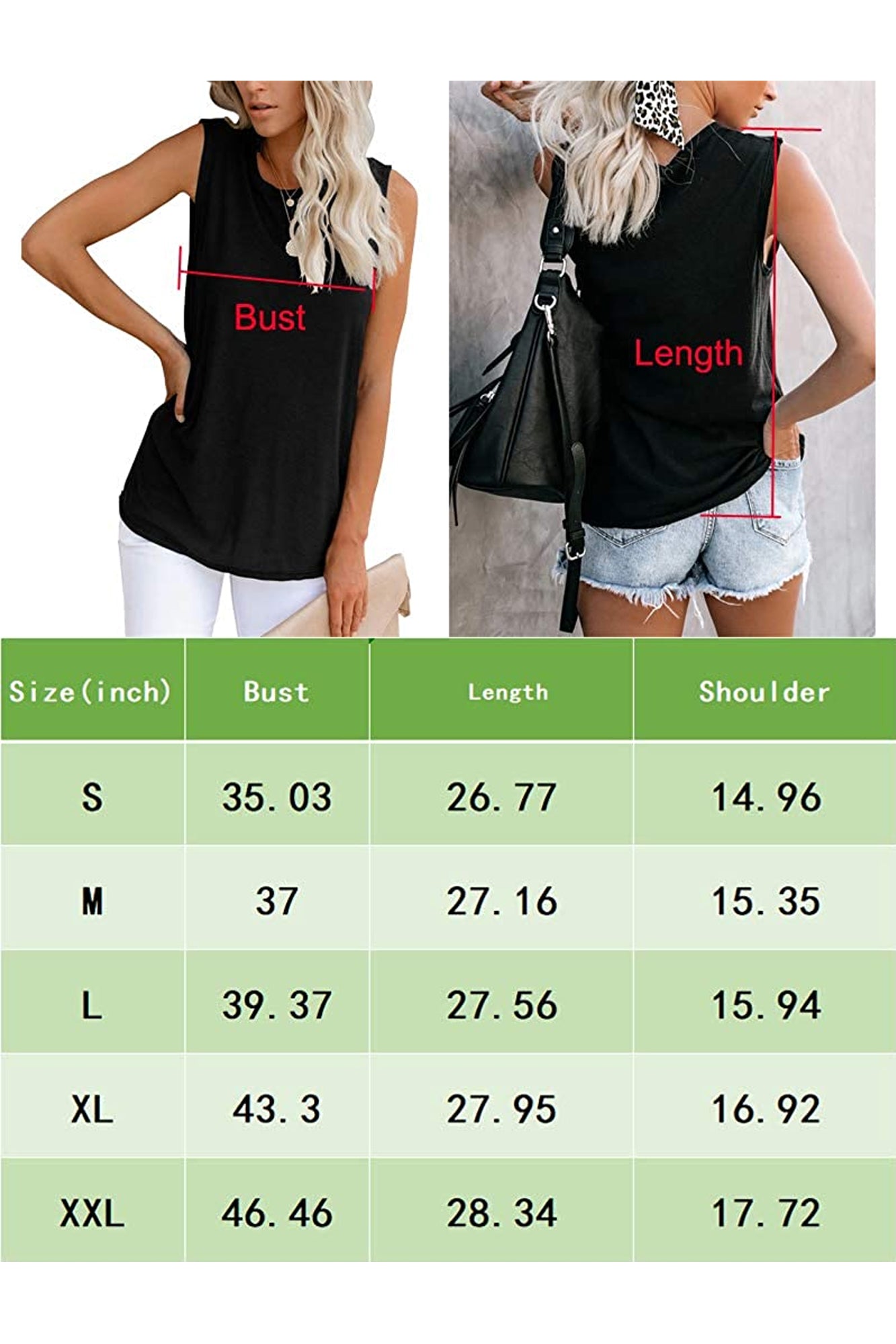 Bingerlily Women's Black Sleeveless Flowy Tank Top