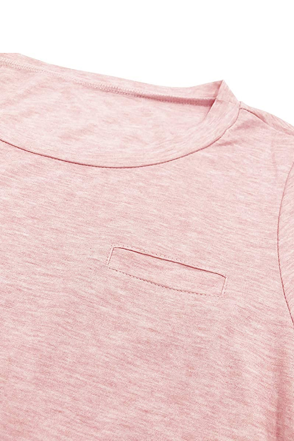 Bingerlily Light Pink Roll Up Short Sleeve T Shirt
