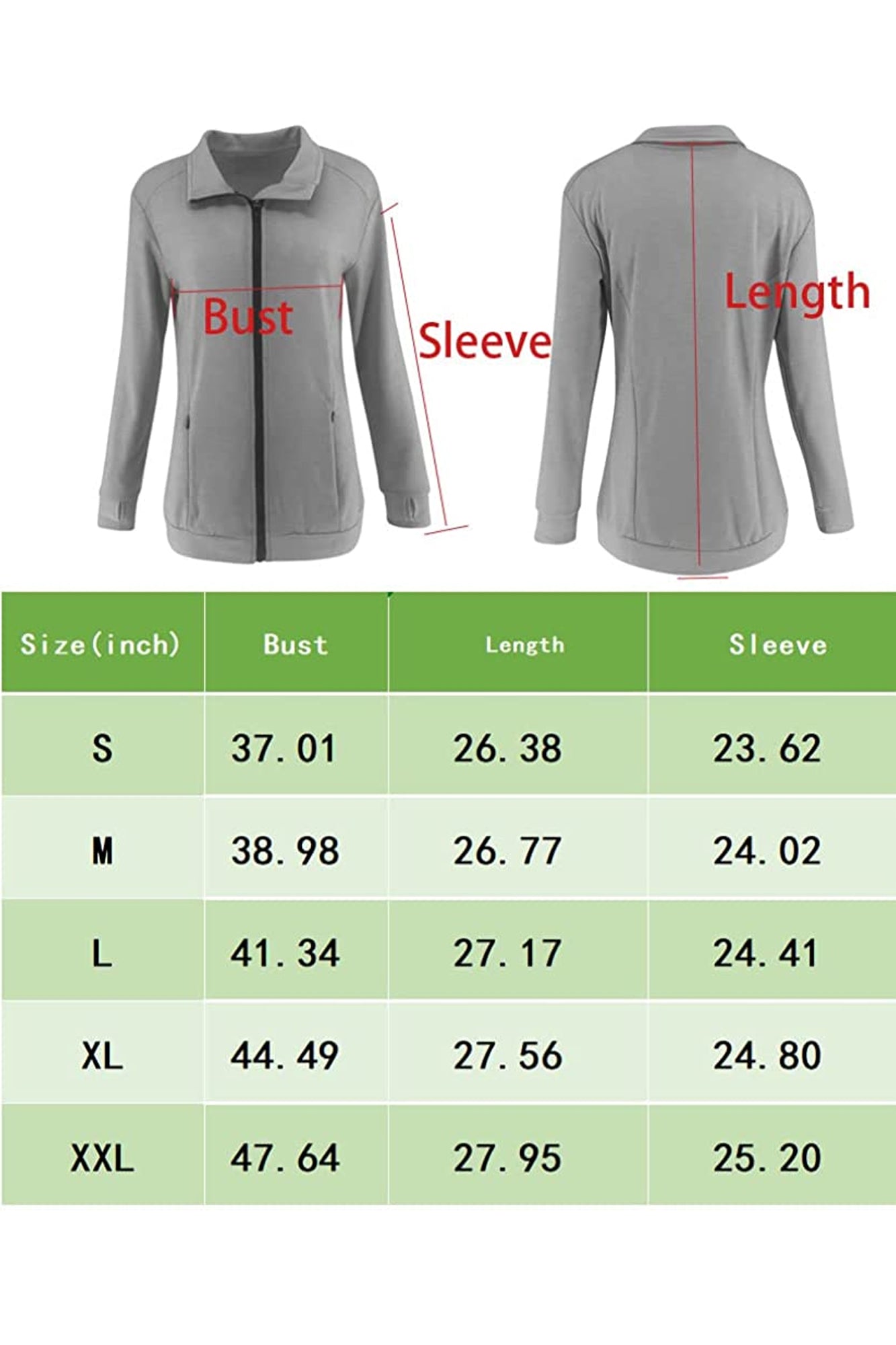 Bingerlily Women's Gray Zip Athletic Jacket