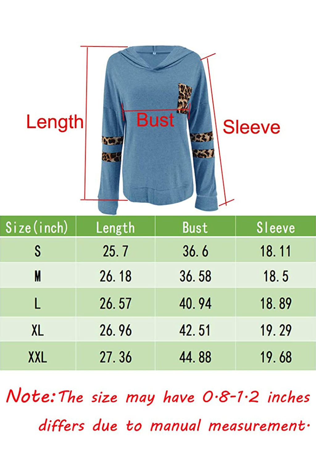 Bingerlily Women's Blue Pullover Sweatshirt