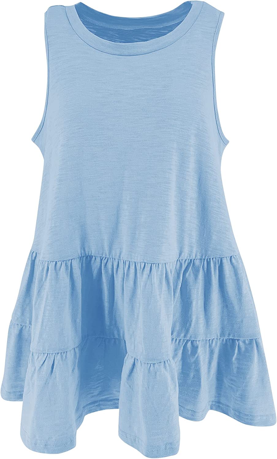 Bingerlily Women's Light Blue Flowy Tank Top
