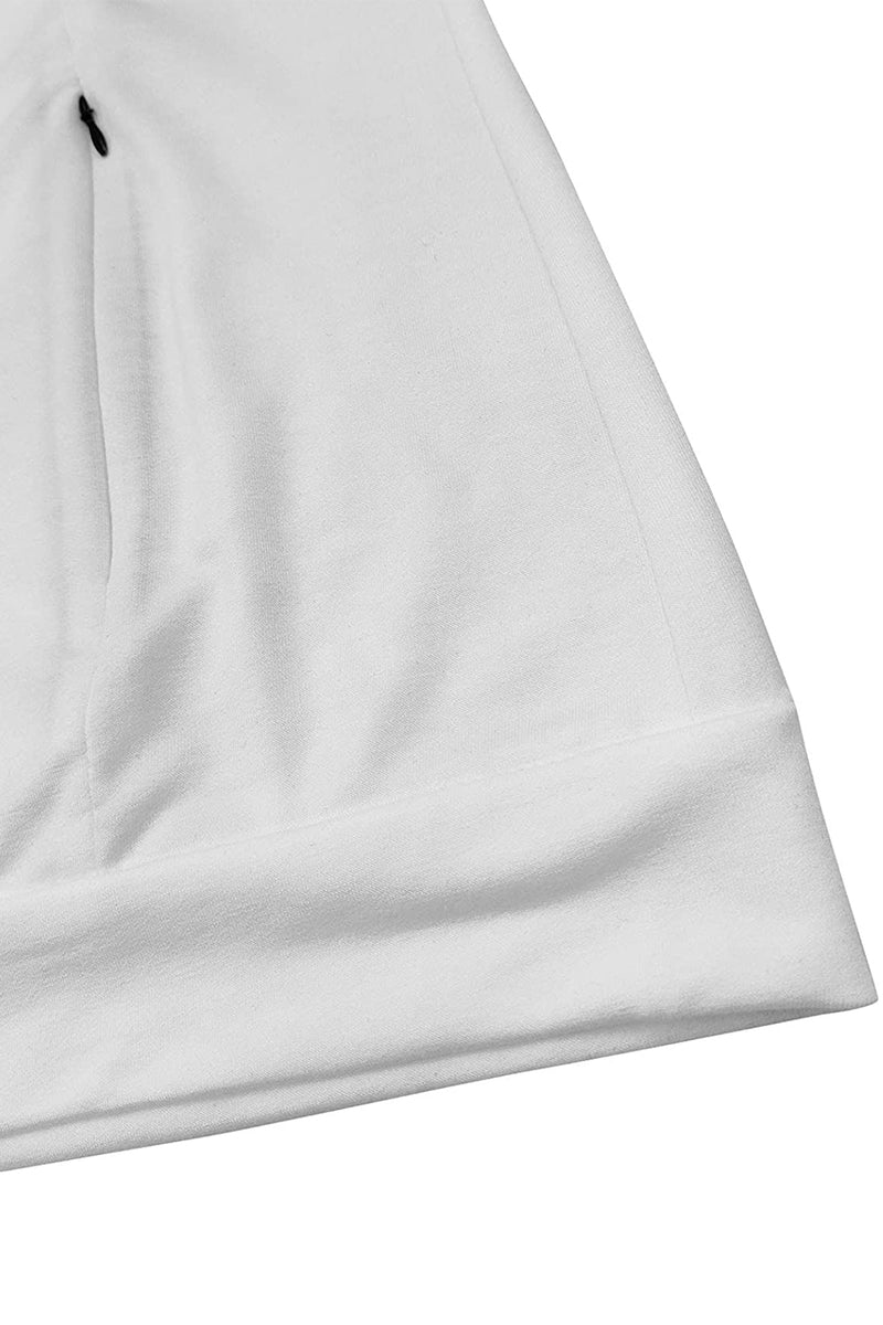 Bingerlily Women's White Zip Athletic Jacket