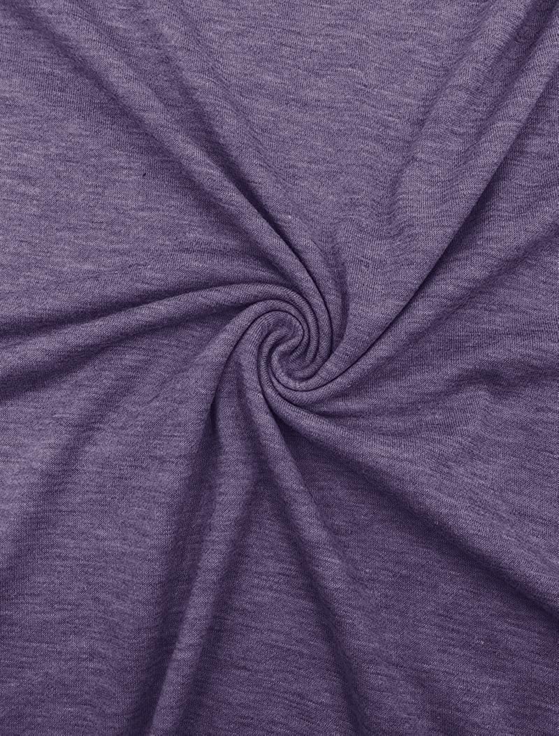Bingerlily Purple 3/4 Sleeve Tunic Top