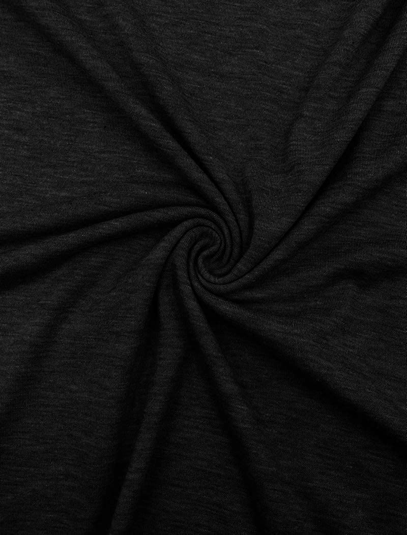 Bingerlily Black 3/4 Sleeve Tunic Top