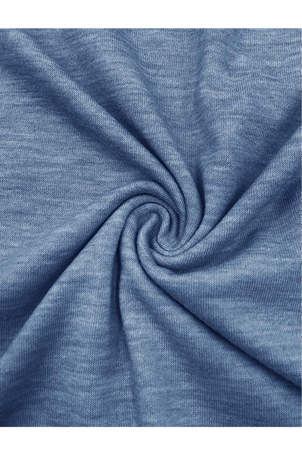 Bingerlily Blue Crew Neck Short Sleeve T Shirt with Lace