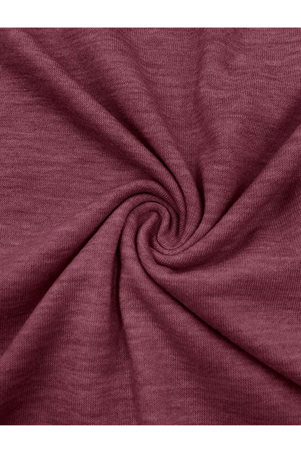 Bingerlily Wine Red Crew Neck Short Sleeve T Shirt with Lace