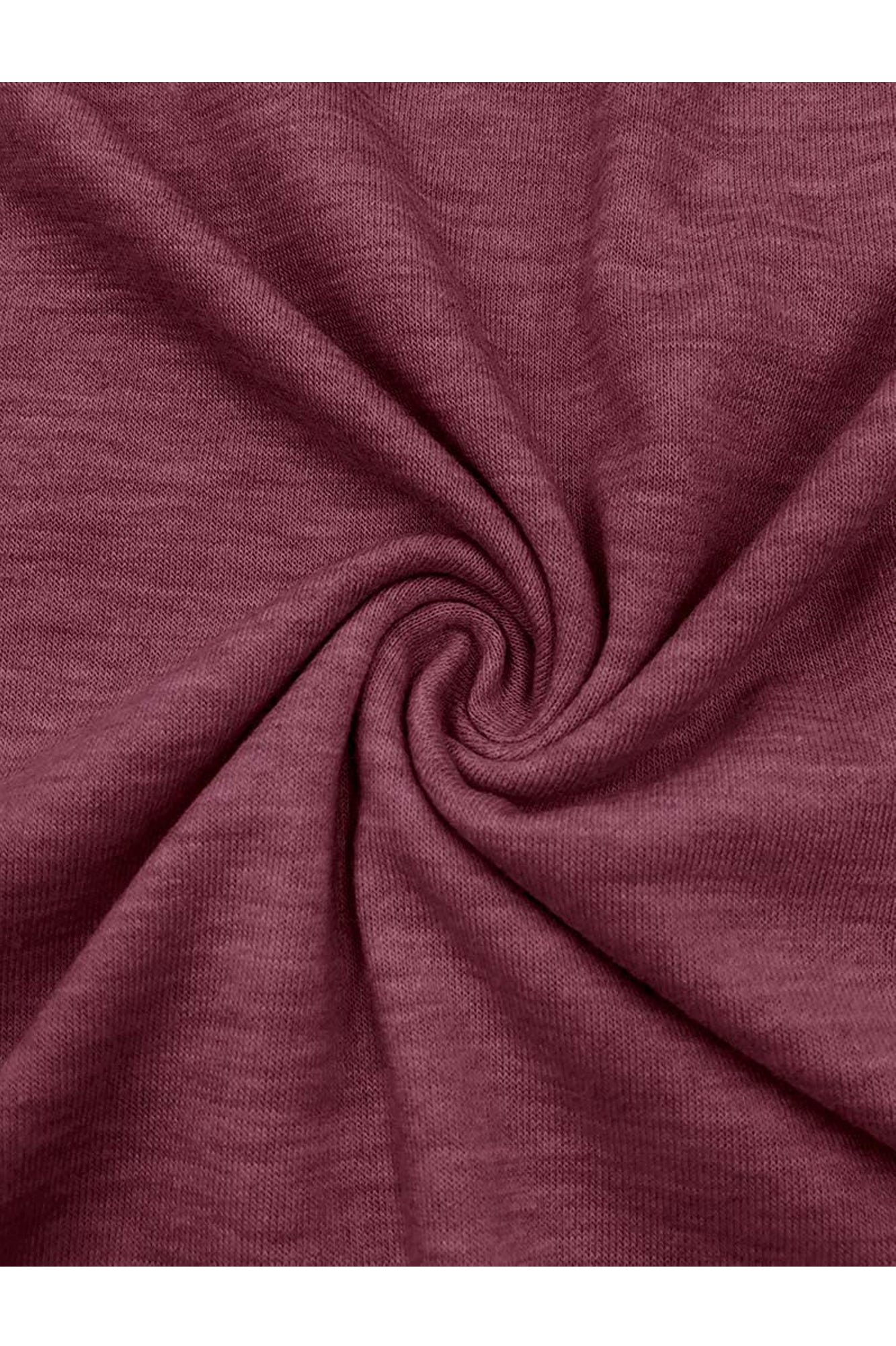 Bingerlily Wine Red Crew Neck Short Sleeve T Shirt with Lace