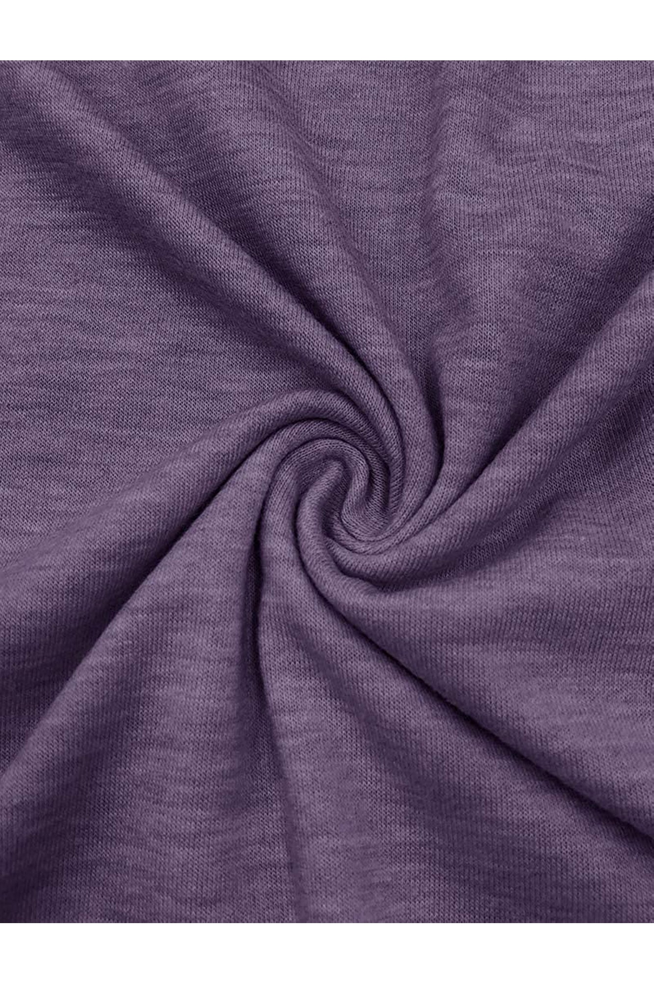 Bingerlily Purple Crew Neck Short Sleeve T Shirt with Lace