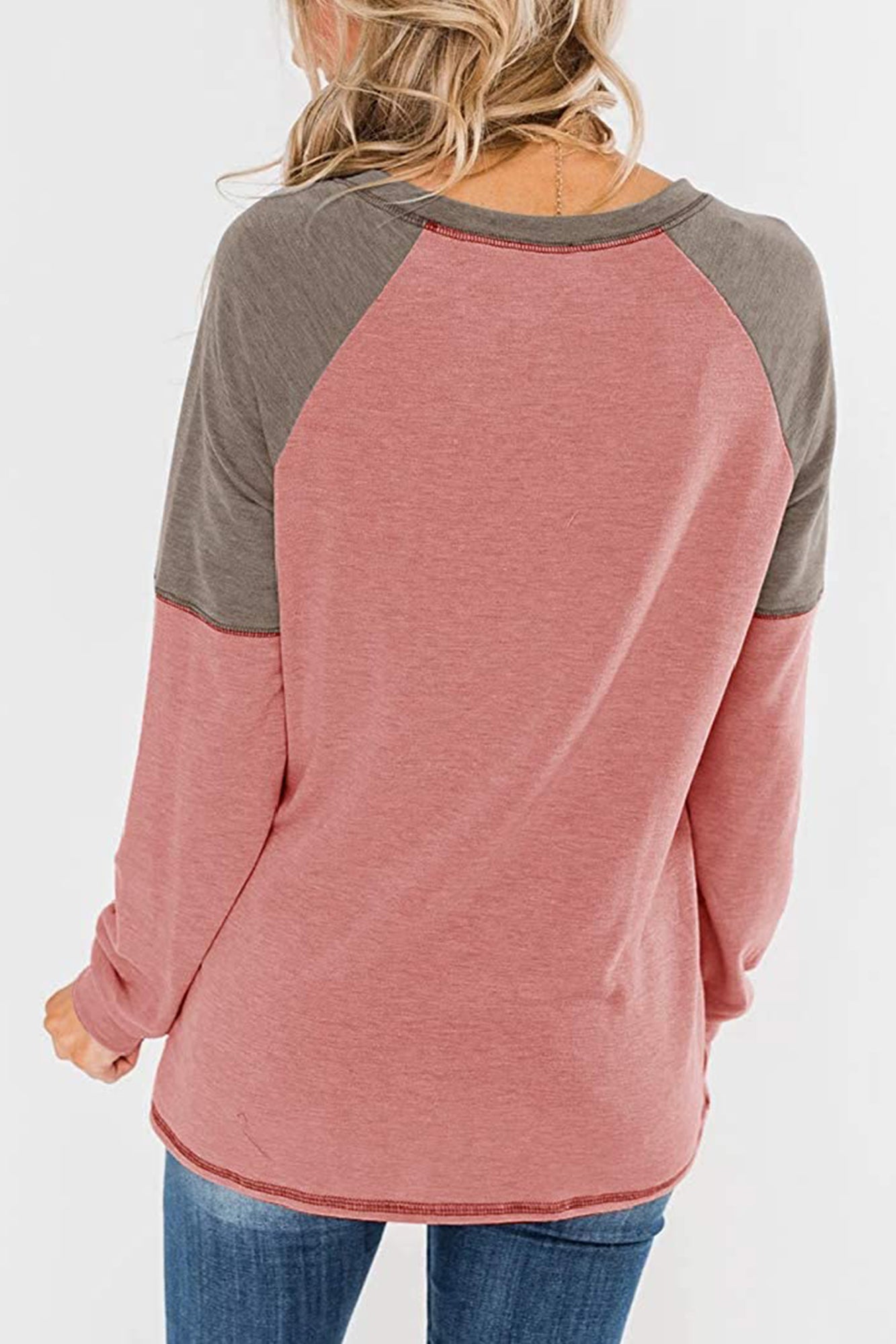 Bingerlily Women Peach Long Sleeve Tunic Top