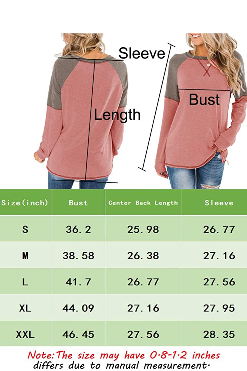Bingerlily Women Peach Long Sleeve Tunic Top